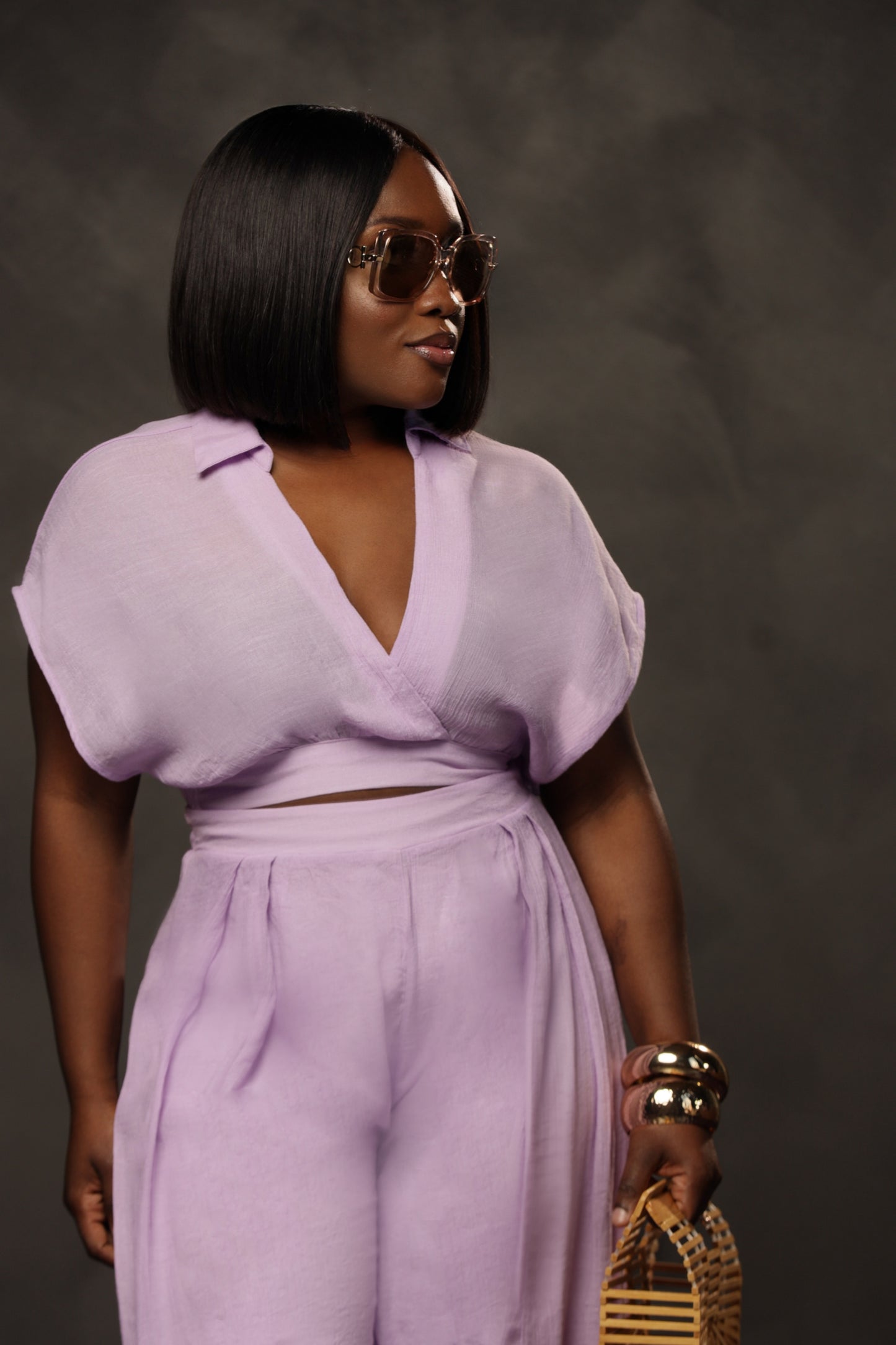 Paloma Linen Set - Lavender